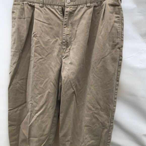 Polo Ralph Lauren Hammond Pants Mens 36x30 Khaki cuffed Straight Leg - Picture 3 of 7